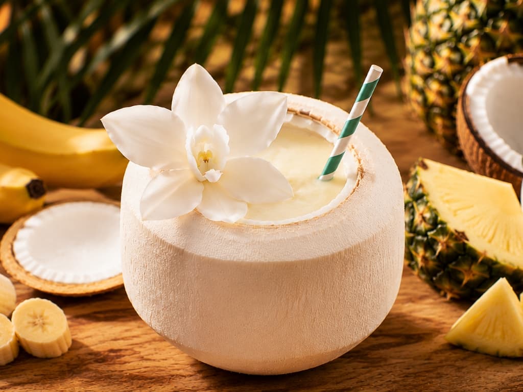 Fresh banana colada