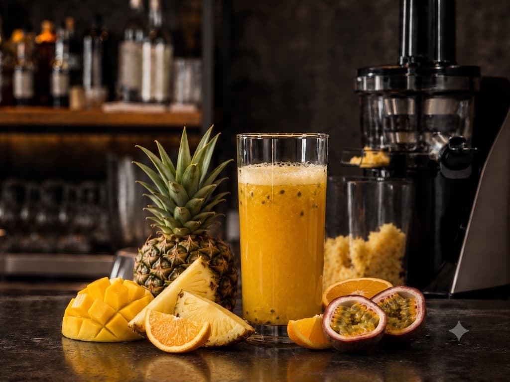 Freshly squeezed juice tropical mix