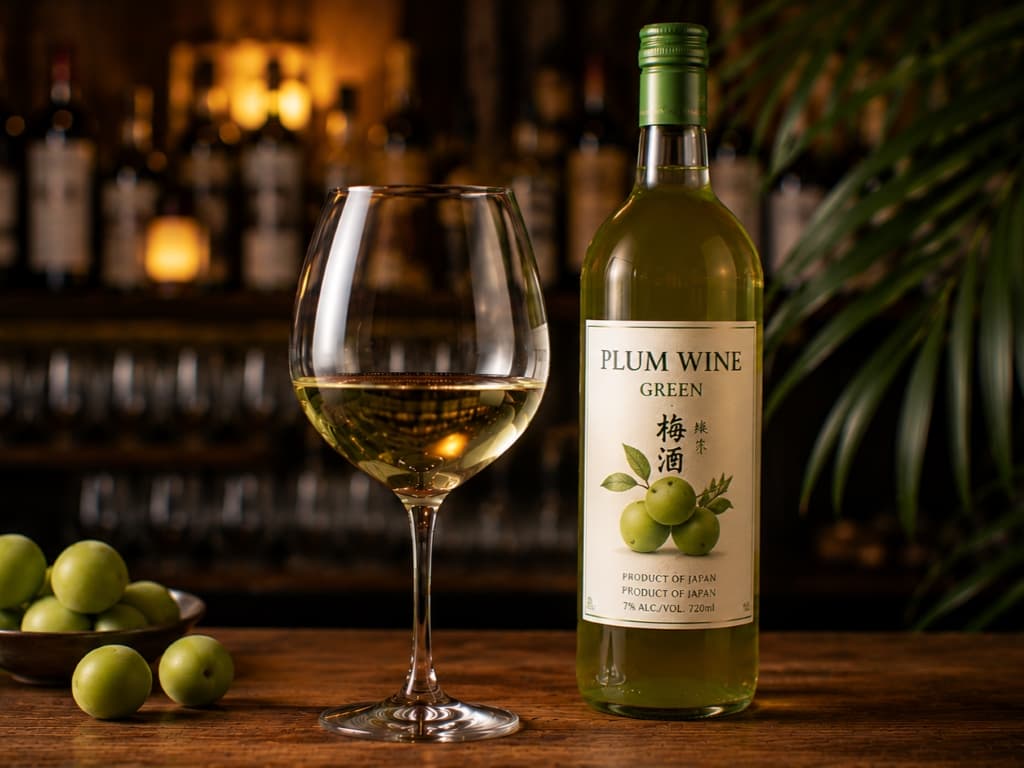 บรรจุขวด Plum Wine Green