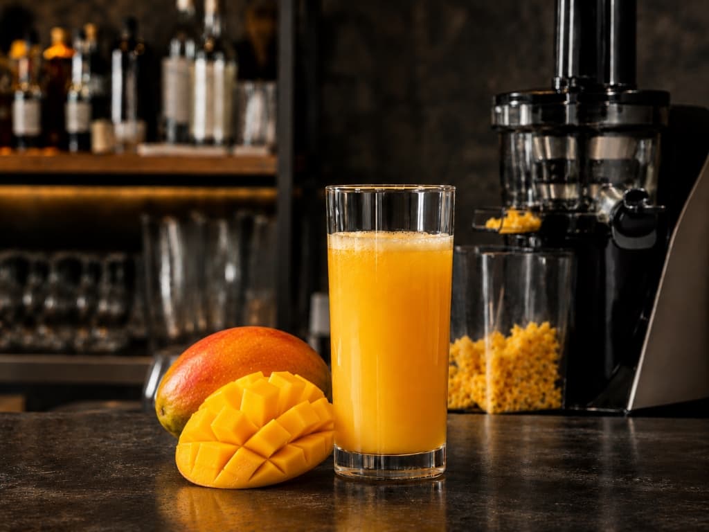 Freshly squeezed juice mango